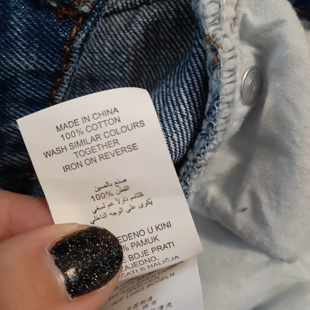 Missguided Blue Denim A-Line Miniskirt SZ 8 - Picture 8 of 10